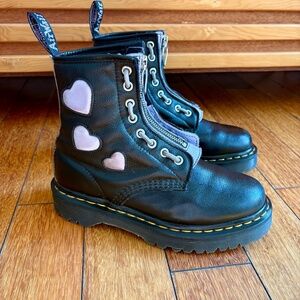 DR MARTENS 1460 ZIP PURPLE HEART VIRGINIA BOOTS